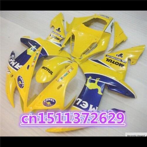 Bo 100%new For 02-03 YZF R1 02 03 YZF 1000 yellow black YZF-R1 YZF-1000 YZFR1 YZF1000 2002 2003 Fairing Body
