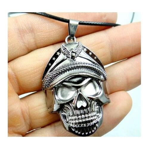 Wholesale Natural Quartz crystal Alloy pirate skull Charm Pendant Jewelry making necklaces Accessories A1