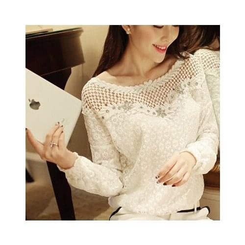 Autumn Women Blouse New Fashion Hot Sale White Solid Puff Sleeve Bat-like Shirt Women Work Wear Blusas Femininas
