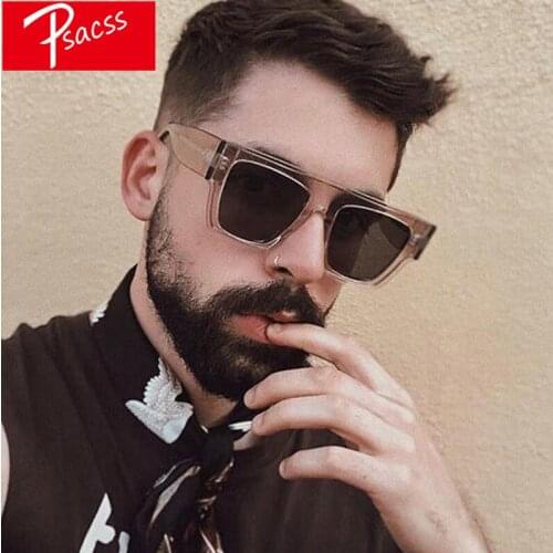 Psacss 2019 Trend Big Frame Sunglasses Women Men Brand Designer Vintage Sun Glasses Womens Retro Mirror Lunette De Soleil Femme