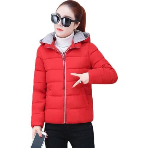 Winter Down Cotton Jacket Women Parka 2020 New Hooded Student Coat Loose Plus size 3XL Short Cotton-padded Female Basic Coat 290