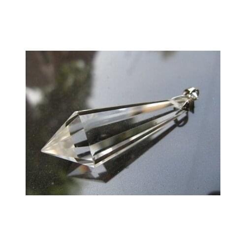 Rare nature clear crystal gemstone point pendant reiki healing