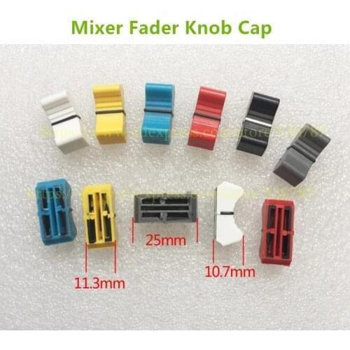 60pcs/lot Mixer Fader Knob Cap bore19mm For Yamaha Allen & Heath Soundcraft Straight Slide Potentiometer Push Button
