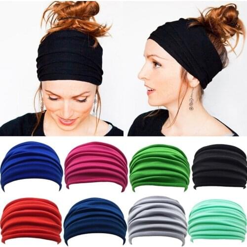 Wide Stretch Headbands Sport Yoga Gym Sweatband Headband for Women Men Hairband Head Bands Elastic Head Wrap Fitness Hair Band