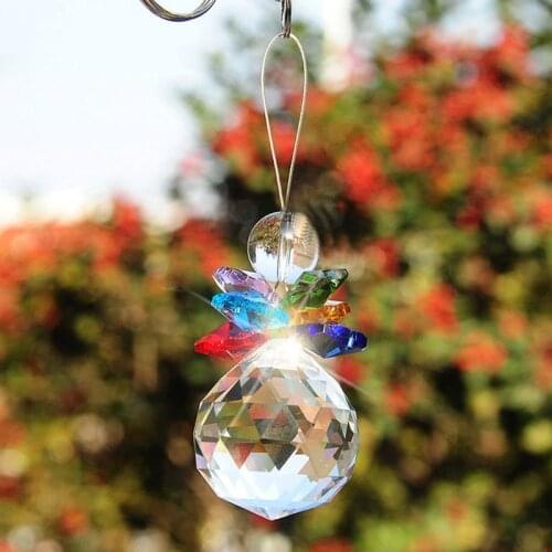 Snowman Crystal chandelier beads transparent glass crystal beads light chain rings For chandelier prisms beaded chain decoration