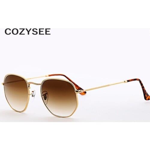 Vintage Sunglasses Men Square Metal Frame Sunglasses Pilot Mirror Classic Retro Sun Glasses Women