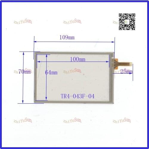 ZhiYuSun TR4-043F-04 for 4.3GPS GLASS 109*70 for tble compatible for soling gps touch New 4.3 Inch Touch Screen 109mm*70mm