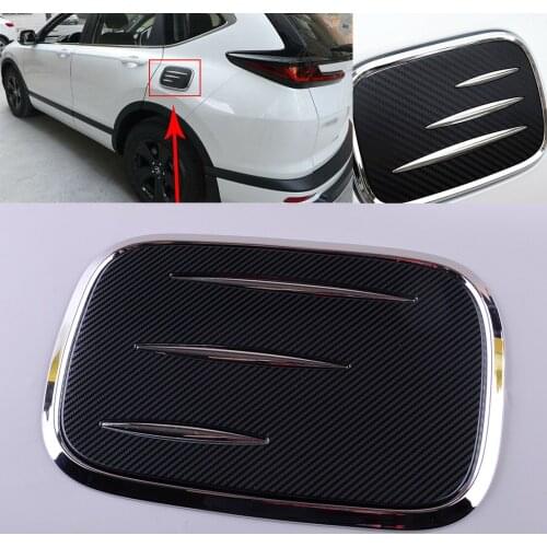 ABS Carbon Fiber Style Exterior Fuel Oil Tank Cap Cover Trim Lid Fit For Honda CRV CR-V 2017 2018 2019