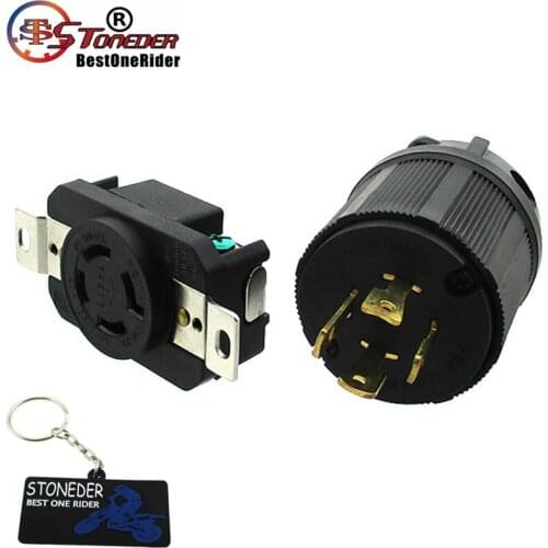 STONEDER 4 Prong Receptacle Twist Lock Plug Socket 20A MP 125V 250V NEMA L14-20R UL Approval For Generator
