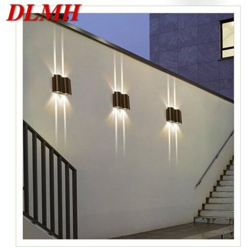 DLMH Outdoor Sconce Light Aluminum LED Modern Patio Wall Lamp Waterproof Creative Decorative For Porch Balcony Corridor