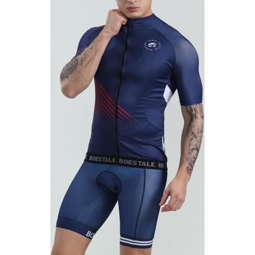 Boestalk bike short sleeve cycling clothing summer quick-drying breathable gel cushion shorts mens cycling clothing can be cust