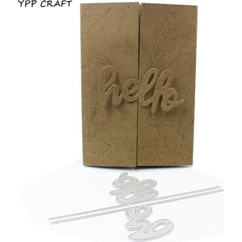 YPP CRAFT Hello Metal Cutting Dies Stencils for DIY Scrapbooking/photo album Decorative Embossing DIY Paper Cards
