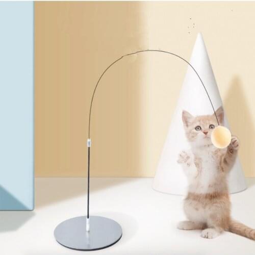 Fun ping-pong Ball Teaser Cat Dog Toy with Extra Long Interactive Small Kitten Funny Playing Interactive Toy Cat Supplies N194