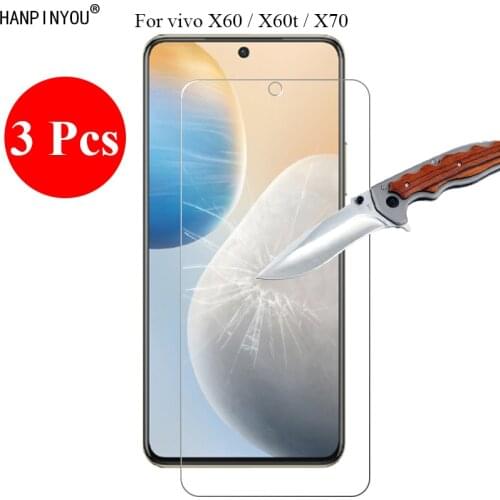 3 Pcs/Lot 9H 2.5D Tempered Glass Screen Protector For vivo X60 6.56" Protective Film + Clean Tools