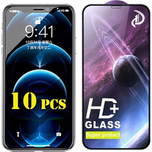 10pcs HD Tempered Glass Premium Super Protect Screen Protector Film Guard For iPhone 12 Mini 11 Pro Max XS XR X 8 7 6 Plus SE