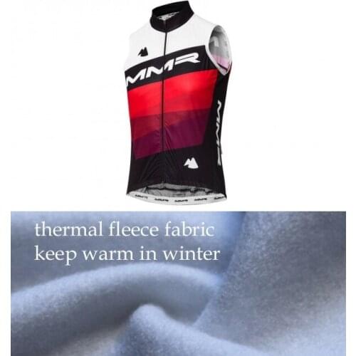 WINTER FLEECE THERMAL 2020 MMR TEAM WHITE ONLY SLEEVLESS VEST CYCLING JERSEY WEAR ROPA CICLISMO SIZE XS-4XL