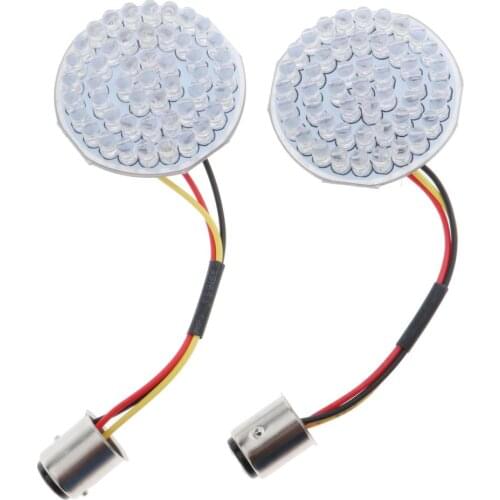 2pcs Bullet Front Turn Signals LED Lights Panel for Harley Model, High Luminance, Low Power Consumption, Yellow White