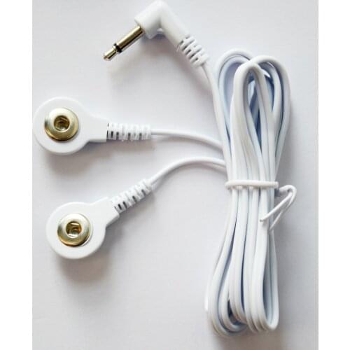 30 Pieces Jack DC Head 3.5mm Replacement Electrode Lead Wires Cables Snap 3.5mm For Digital Device TENS/EMS Machine