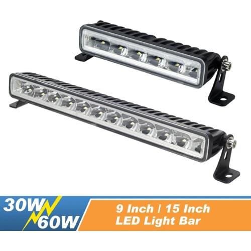 9D Lens Single Row 30W/60W 12V 24V Car Led Light Bar Roof Beam Off Road Offroad 4x4 SUV ATV 4WD Truck Boat Ramp Barra Led Lens