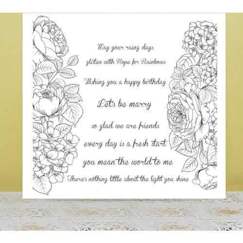 AZSG Sincere Wishes Clear Stamps/Seals For DIY Scrapbooking/Card Making/Album Decorative Silicone Stamp Crafts