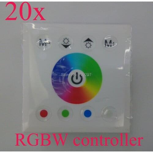 FREE DHL/FEDEX 20pcs/lot White/Black RGBW touch controller DC12V/24V LED Touch Full-color Controller for RGBW led strip 968522