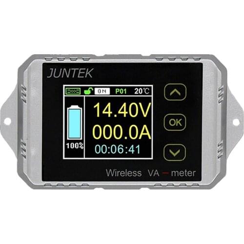 VAT1300 VAT-1200 100V 300A Wireless Ammeter Voltmeter Battery Capacity Monitoring Coulomb Counter 12V 24V 48V Color Screen Meter