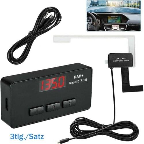 DAB + Car Radio Receiver AUX FM Transmitter Adapter + Antenna Radio Car Radio Stereo Multimedia Autoradio Player