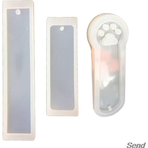 DIY Crystal Epoxy Resin Mold Rectangle Cat Claw Bookmark Silicone Mould Crafts