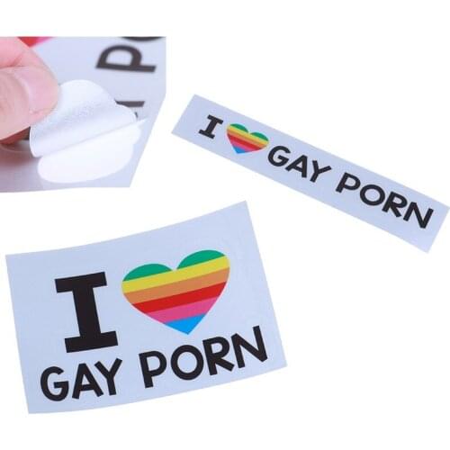 I Love Gay Porn LGBT Lesbian Car Bumper Vinyl Sticker Bicycle Stickers