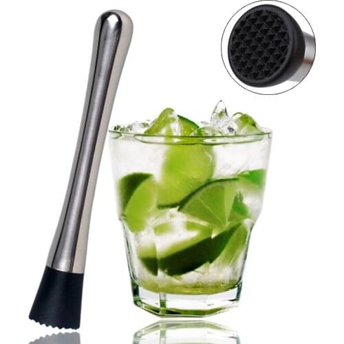 Cocktail Muddler Barware Mojito Cocktail Stainless Steel Bar Mixer DIY Drink Fruit Crushed Ice Barware Home Restaurant Bar Tool