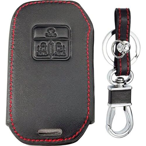 Soft Leather Car Key Case Cover Keychain Case For KIA 2022 Carnival EX SX Mini Passenger Car Accessories