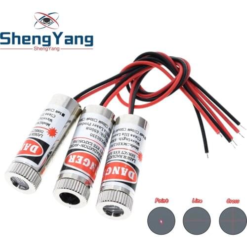 650nm 5mW Red Point / Line / Cross Laser Module Head Glass Lens Focusable Focus Adjustable Laser Diode Head Industrial Class