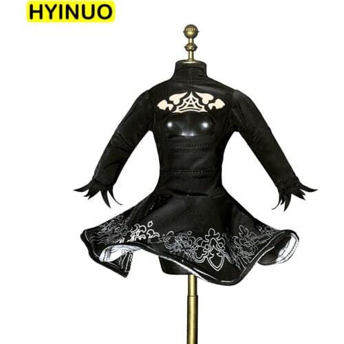 1/6 Scale NieR:Automata 2B Miss sister Women Black Sexy EveningDress Clothes Clothing Set F12"Action Figure Female Body DollSuit