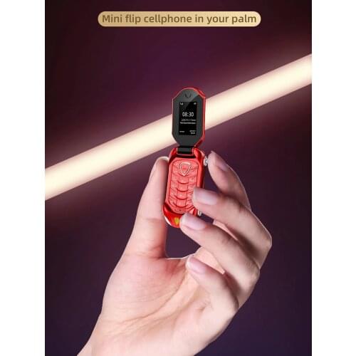 Mini Car Model Flip Cheap Cellphone 1.08" Nano Sim Student Kids Small Mobile Phone Bluetooth 3.0 Inch Ulcool F18 Telephone