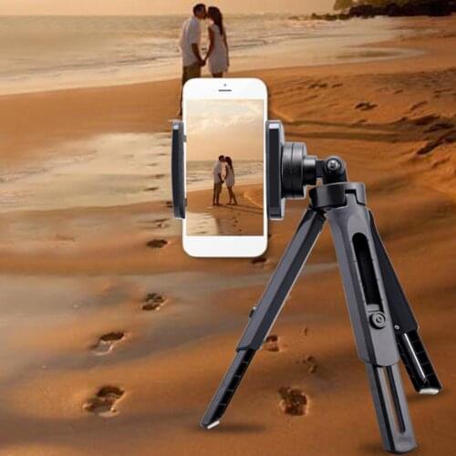 Mini Telescopic Smartphone Video Tripod Compact Selfie Stick Stabilizer Tripod Stand Handle Grip for Phone Clip