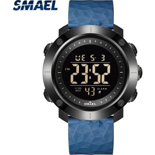 2021 New SMAEL Brand Men Military Sports Watches Man Fashion 50M Waterproof LED Digital Alarm Clock Stopwatch Reloj Hombre