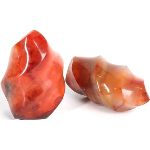 Natural Agate Torch Carnelian Crystal Torch Flame Freeform Specimen Meditation Chakra Healing Home Decoration