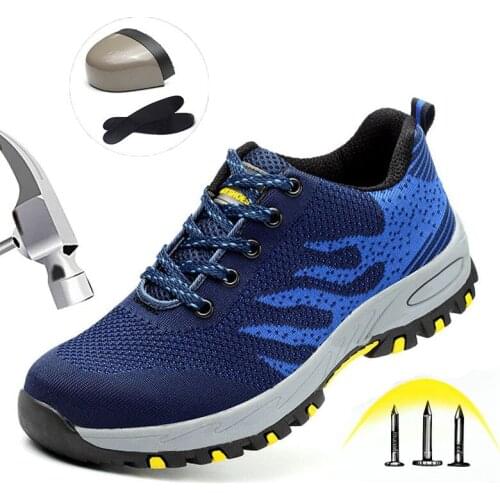 Indestructible Breathable Safety Shoes Men Women Steel Toe Puncture Proof Work Sneakers Boots Outdoor Hiking Trekking Trail Shoe