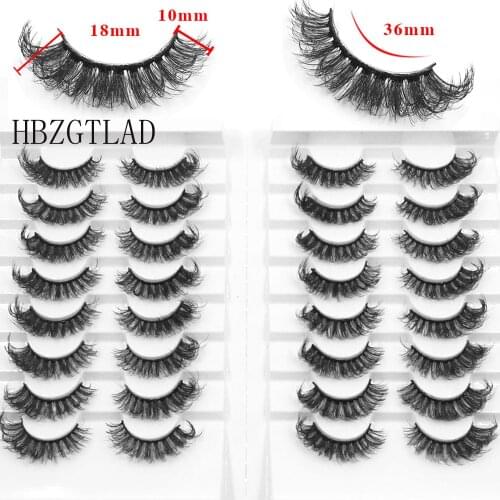 NEW 16pairs false eyelashes natural long 18mm 3D mink lashes makeup eyelash extension wispy fluffy fake eye lashes faux cilios