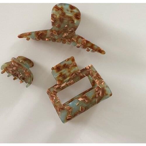 Novel Fashion Accessories Colorful Durable Acetate Hair Claw Clip Set Hair Jewelry For Women