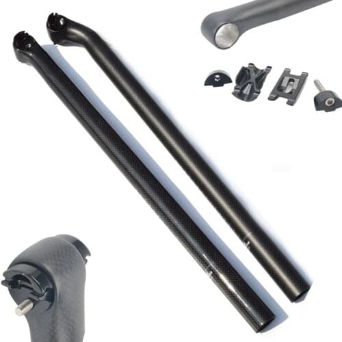 TWTOPSE 260g Carbon Fiber Offset Setback Bicycle Seat Post For Brompton Folding Bike Seatpost 31.8mm 580mm Load 115kg Parts 2019