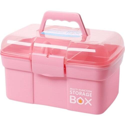 Hand-Held Desktop Storage Box Scissors Makeup Organizer Jewelry Nail Polish Pen Container Manicure Tool Case