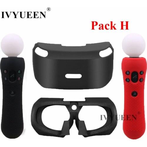 IVYUEEN Silicone Cover for Sony PlayStation VR Glasses Protective Headset Silicone Case with PSVR Move Motion Controller Skin