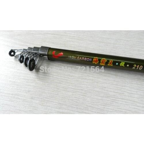 HENGJIA Fishing rod sea/ river/ lake small fish vessel FRP rod carp armoured glass hard portable talescopic fishing tackles