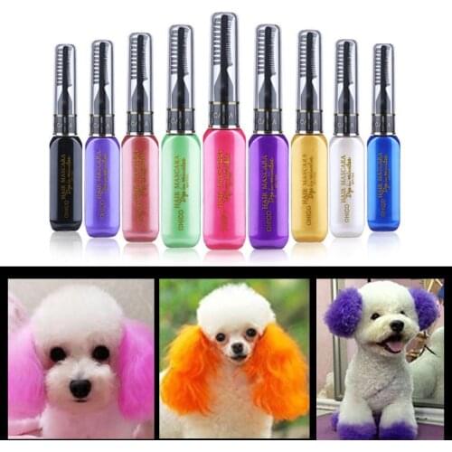 WOFUWOFU Temporary 9 Colors Hair Cream for Kids and Pets Dog Washable Non-toxic Hair Dye Art DIY styling tools for Party