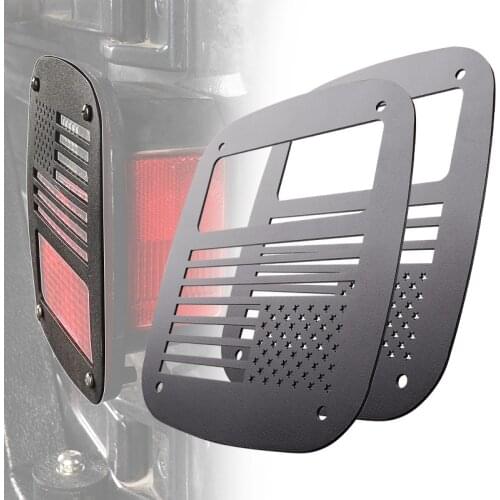 For Jeep TJ Wrangler 1997 - 2006 Tail Light Guard Decorative Trim Taillight Cover Guard Lamp Hoods Auto Parts