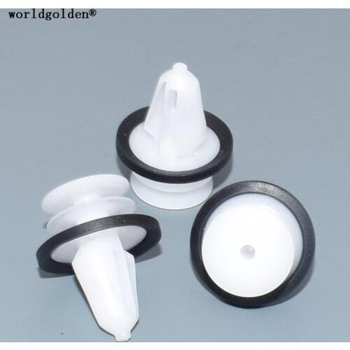 Worldgolden 100pcs Door Trim Panel Retaining Clip with rubber for Ford#W713297S300