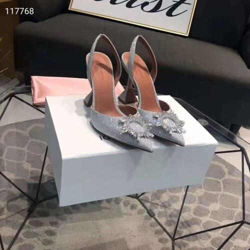 Womens Shoes Wedding Pumps Begum Crystal Silver Bling Bling Bride Pumps Real Photos