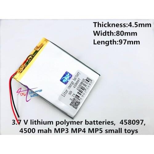 Best battery brand 1PCS Big sale PL458097 lithium polymer battery 3.7V 4500MAH battery for tablet PC
