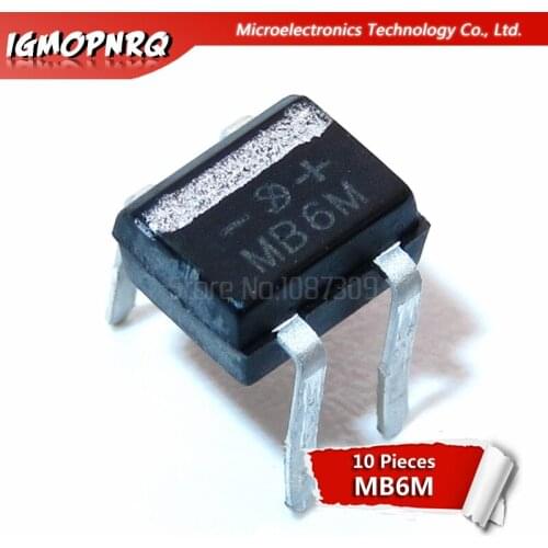 10pcs MB6M DIP-4 Bridge Rectifiers 600V 0.5A new original